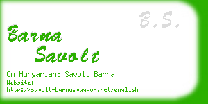 barna savolt business card